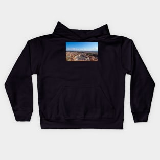 Copy of Rome, Italy. Famous Saint Peter's Square in Vatican and aerial view of the city. Kids Hoodie